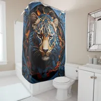 Wild Animals Portrait Reflections  Shower Curtain