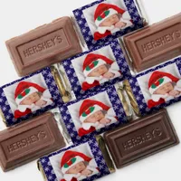 Santa Baby Custom Your Photo Snowflakes with Blue Hershey's Miniatures