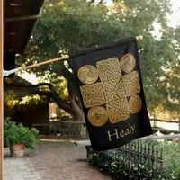 Celtic Knotwork Cross Personalized House Flag