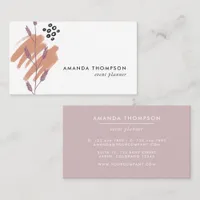 Trendy Geometric Brush Strokes Collage Business Ca Card