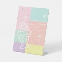 Retro Ice Cream Advice & Wishes Pedestal Sign