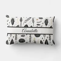 Boho Basics Black and White Lumbar  Lumbar Pillow