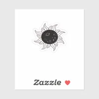 Whimsigoth Sun Space Mountains And Sunset Sticker