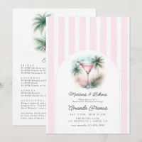 Martinis & Bikinis Tropical Bachelorette Weekend Invitation