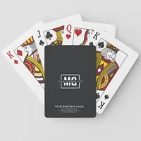 Custom Business Monogram Promotional Branded Black Poker Cards