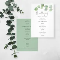 PAPER | Modern Eucalyptus Wedding Program