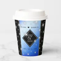 Elegant 67th Star Sapphire Wedding Anniversary Paper Cups