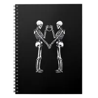 Skeleton Heart Hands Sign Halloween Costume Classi Notebook