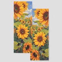 Bright Sunflower Type Flowers Two-sided Bookmarks