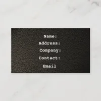 leather black - business card