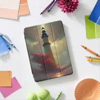 Lighthouse floating in the Sunset Clouds iPad Air Cover