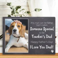 Dog Dad Personalized Pet Photo Father's Day Plaque