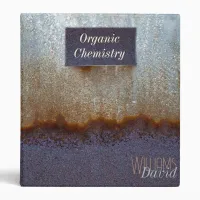 Painted blue, rusted & silver grey metal texture 3 ring binder