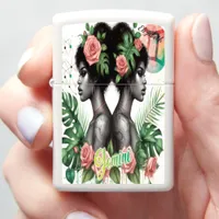 Gemini Zippo: Dual Floral Portrait Gift Zippo Lighter