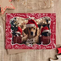 Hand Drawn Photo Merry Christmas Card