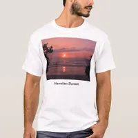 Romantic Hawaiian Sunset Ocean Beach T-Shirt