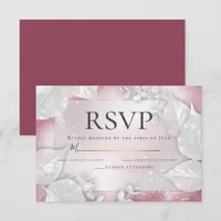 RSVP | Pale Burgundy Pearl Shimmer Invitation