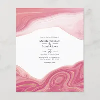 Rose Quartz and Blush Strata Wedding Invitation Flyer