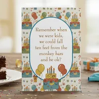 Funny Aging Humor Birthday  Card
