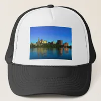 Hartford Connecticut Skyline Cartoon Trucker Hat