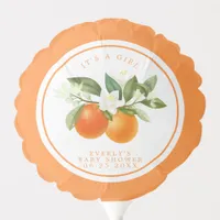 Orange Citrus Little Cutie On The Way Baby Shower Balloon