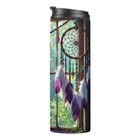 Boho Purple Dreamcatcher in Window Thermal Tumbler