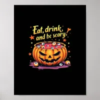 Eat, Drink, and Be Scary Scary Movie Night Hallowe Poster