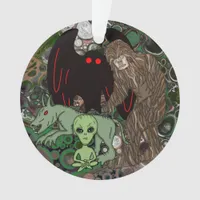 Cryptid Big Foot, Alien, Chupacabra, Mothman Ornament