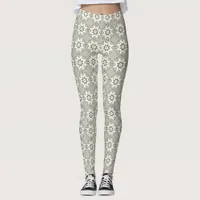 Monochrome Stars and Dots Leggings