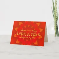 Orientalis Leaf Circle Invitation