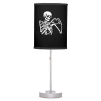 Skeleton Heart Hands Sign Halloween Costume Trendi Table Lamp