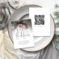 Modern QR Code Photo Wedding Details Enclosure Car