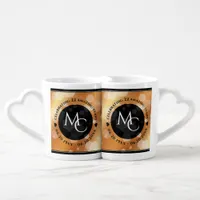 Elegant 7th 22nd 49th Copper Wedding Anniversary Coffee Mug Set
