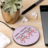 Cute and funny dancing cows    wireless charger 