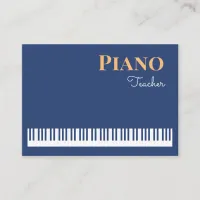 Piano Teacher Modern Stylish Keyboard Music Business Card