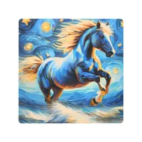 Blue Horse Metal Print