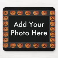 Vintage Jack o' Lantern Frame Pattern Image Mouse Pad