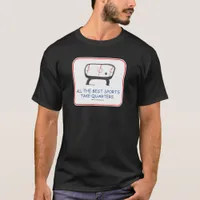 Funny Air Hockey Slogan Cartoon Art T-Shirt