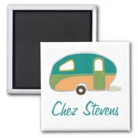 Personalized Retro Vintage Caravan Design Magnets