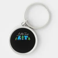 Let's Get Lit Christmas Classic Keychain