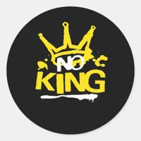 No King Minimal Clean Classic Round Sticker