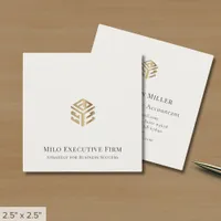 Modern Luxury Logo Linen Square Business Card