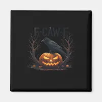 Caw-F's Spooky Pumpkin Halloween Classic Magnet