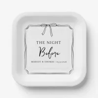 "The Night Before" Rehearsal Dinner Welcome Party Paper Plates