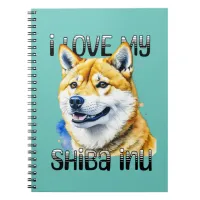 I Love My Shiba Inu | Dog Owner  Notebook