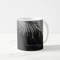 Jewel Palm Leaf Wedding Silver ID830 Coffee Mug