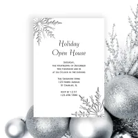 Snowflake Holiday Open House Party Invitation