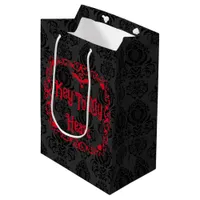 Goth Valentine Key To My Heart Red Medium Gift Bag