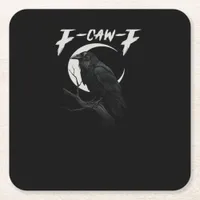 Funny Crow Essential Retro Classic Square Paper Coaster