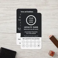 Elegant Modern Minimal Logo Black & White Customer Loyalty Card